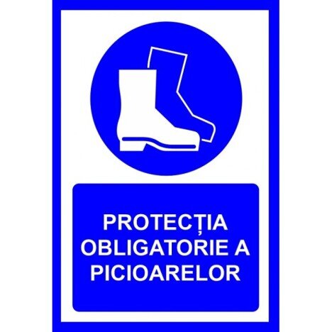 placuta pentru protectia obligatorie a picioarelor